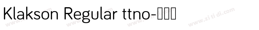 Klakson Regular ttno字体转换